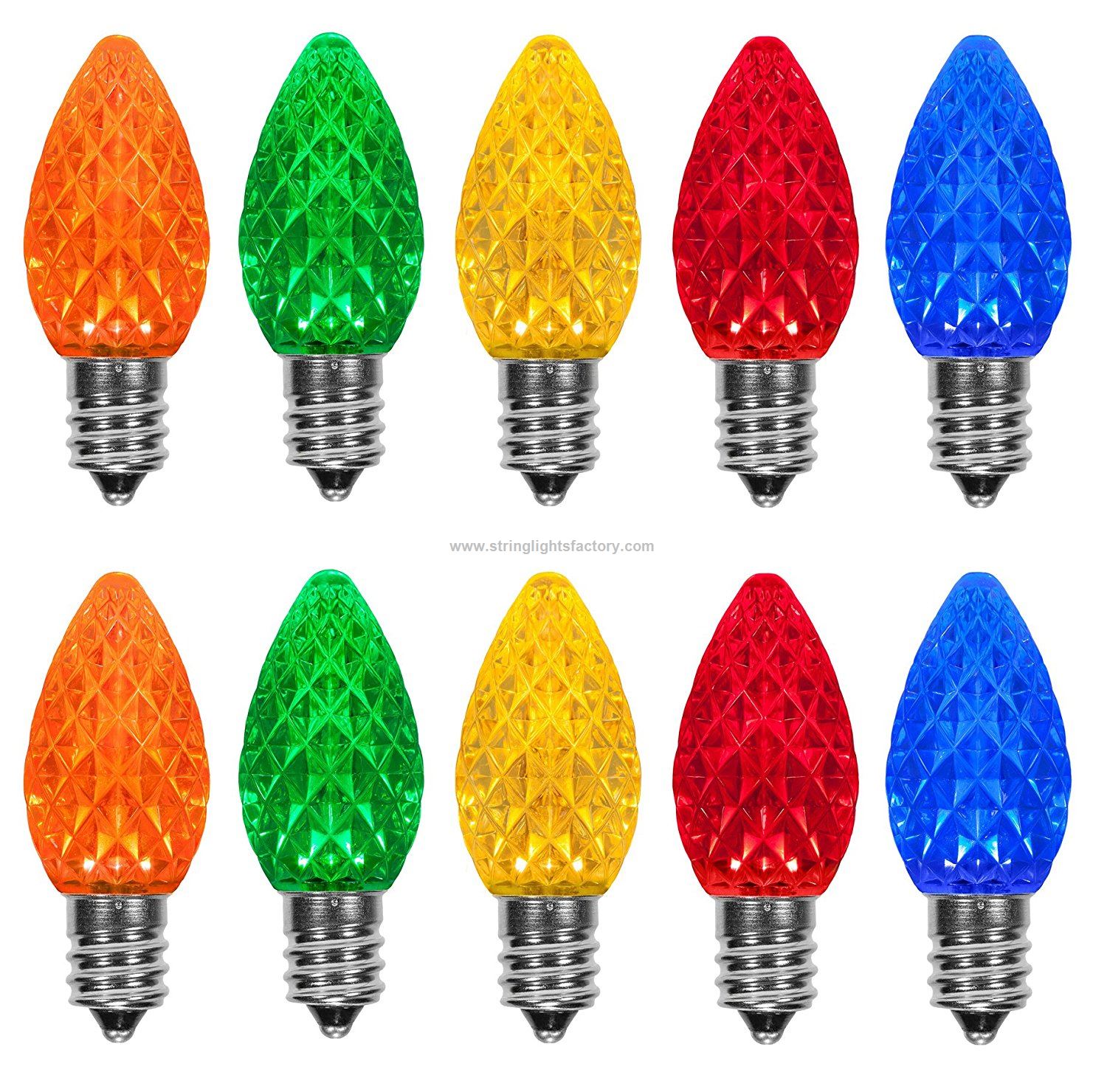 C7 Bulbs Lights Red Blue Yellow Green Color for Xmas Replacement Bulbs