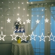 4 x AA Batteries Operated Curtain Lights 138 LED 12 Star Window Wall Icicle String Lights 8 Mode,Timer,Dimmable