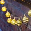 Battery Operated Silver Moroccan Orb LED Fairy Lights with 10 Warm White LEDs