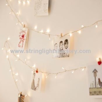 Photo Clips String Lights with Remote, Battery Powered ,8 Mode,Timer,Dimmable,11.4 ft 20 Warm White Led in 20 Clear Clip Fairy Lights Perfect for Indoor Bedroom