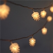 Outdoor Pine Cone Christmas Tree Lights ,8 Mode Battery Operated String Fairy lights 40 Pure White LED on 14.8 ft Clear Cable
