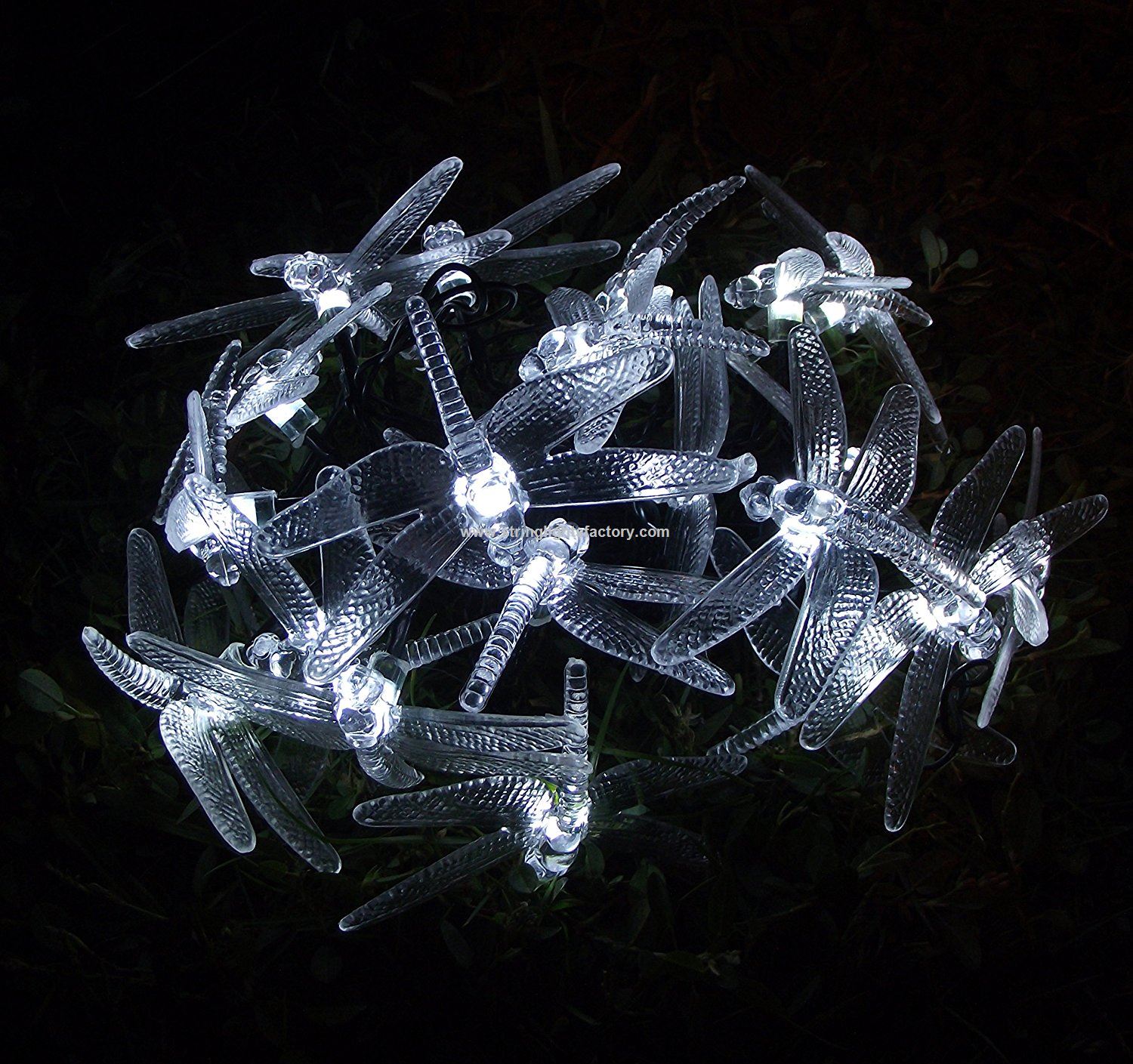 Outdoor Solar Powered String Lights 5M 20 LED Dragonfly Shape Fairy String Lights