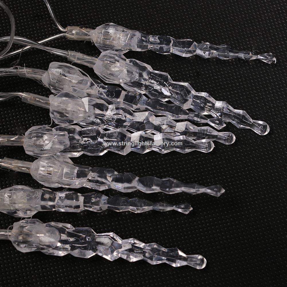Icicle String Light Timer & 8 Modes Cool White 14ft/4m 40 LEDs Battery Operated String Lights