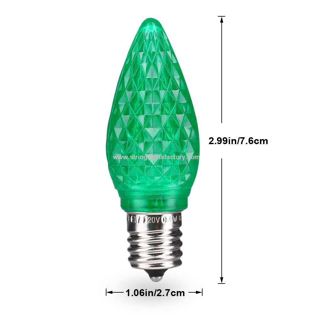 C7 Led Christmas Light Replacement Bulbs 3 Ultra Bright Diodes Commercial Grade E12 Base