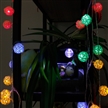 3 Colors LED Rattan Globe String Lights 40LEDs Rattan Ball Lights Battery Powered