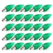 Green Color C7 Bulb Christmas Replacement Bulb 110V UL Certified