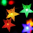 LED String Lights Decorative Christmas 40LEDs Star String Lights Powered by AA Batteries