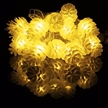 40 Pine Cone Garden LED String Lights Warm White Outdoor Holiday Decor 14.8ft