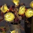Seasonal Lighting of Rose Shape Fairy Lights 15Ft 30LEDs Double Modes Power Fairy Lights