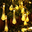 Solar Powered Water Drop String Lights 30LEDs 19.7Ft Decorative Strand Lights