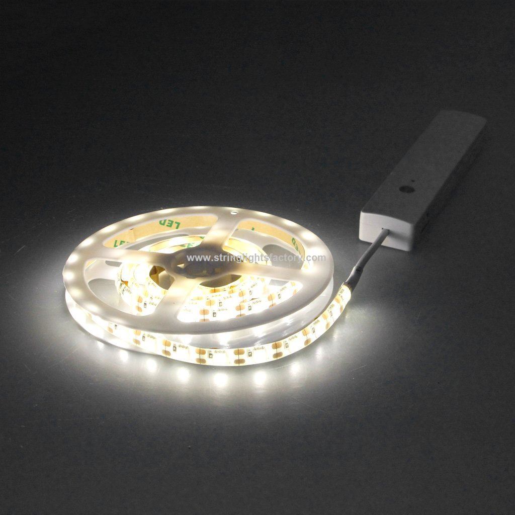 Warm White 3.2FT LED Strip Light Cabinet Light Battery Powered with Motion Sensor Kitchen Light