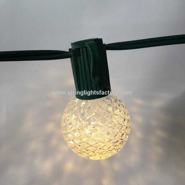 UL Listed G40 LED Light Bulb 25Pack Crystal Ball Style Multicolor