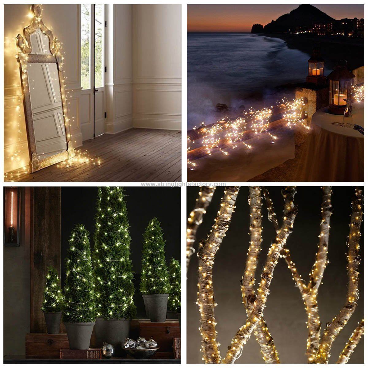 Waterproof IP65 Fairy Christams Decorative Lights for Outdoor Decorations