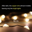 Auto Light Sensor Copper Wire Strings 200LEDs Waterproof Solar Power Fairy Lights