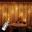 2 Power Modes Lighting 138LEDs Star Curtain Lights Battery Operated Fiary Lights