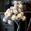 Bendable Rose Direction Desk Lamp Living Room Decorations White Rose Flower Lights