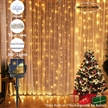 200 LED Solar & Battery Operated Curtain String Lights
